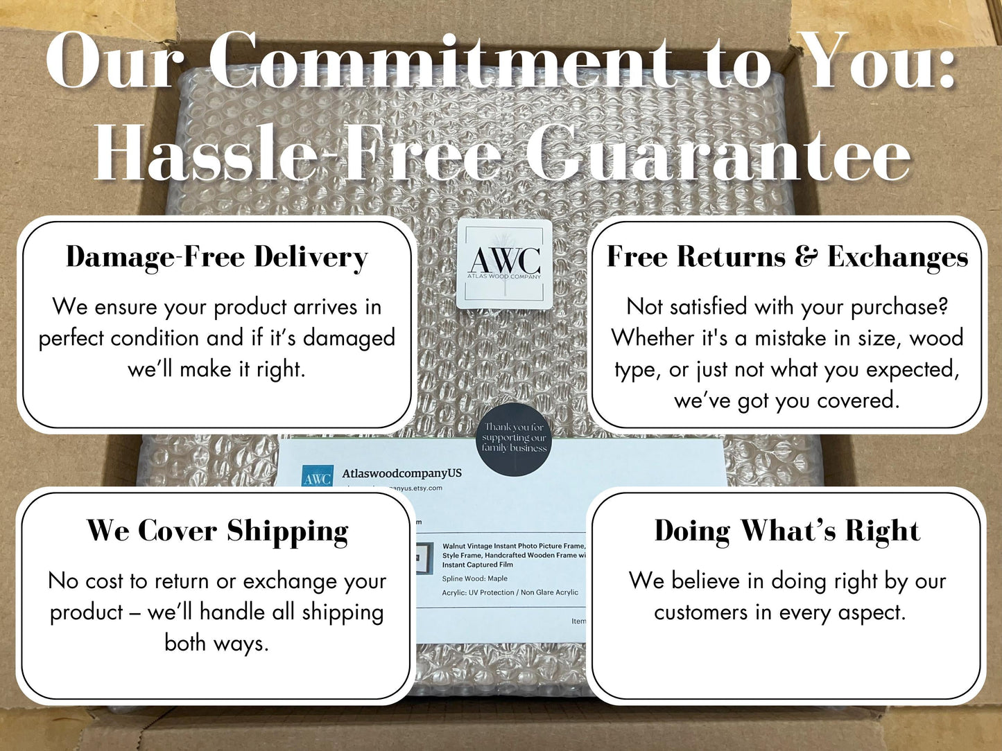 a box of mattresses with instructions on how to use them