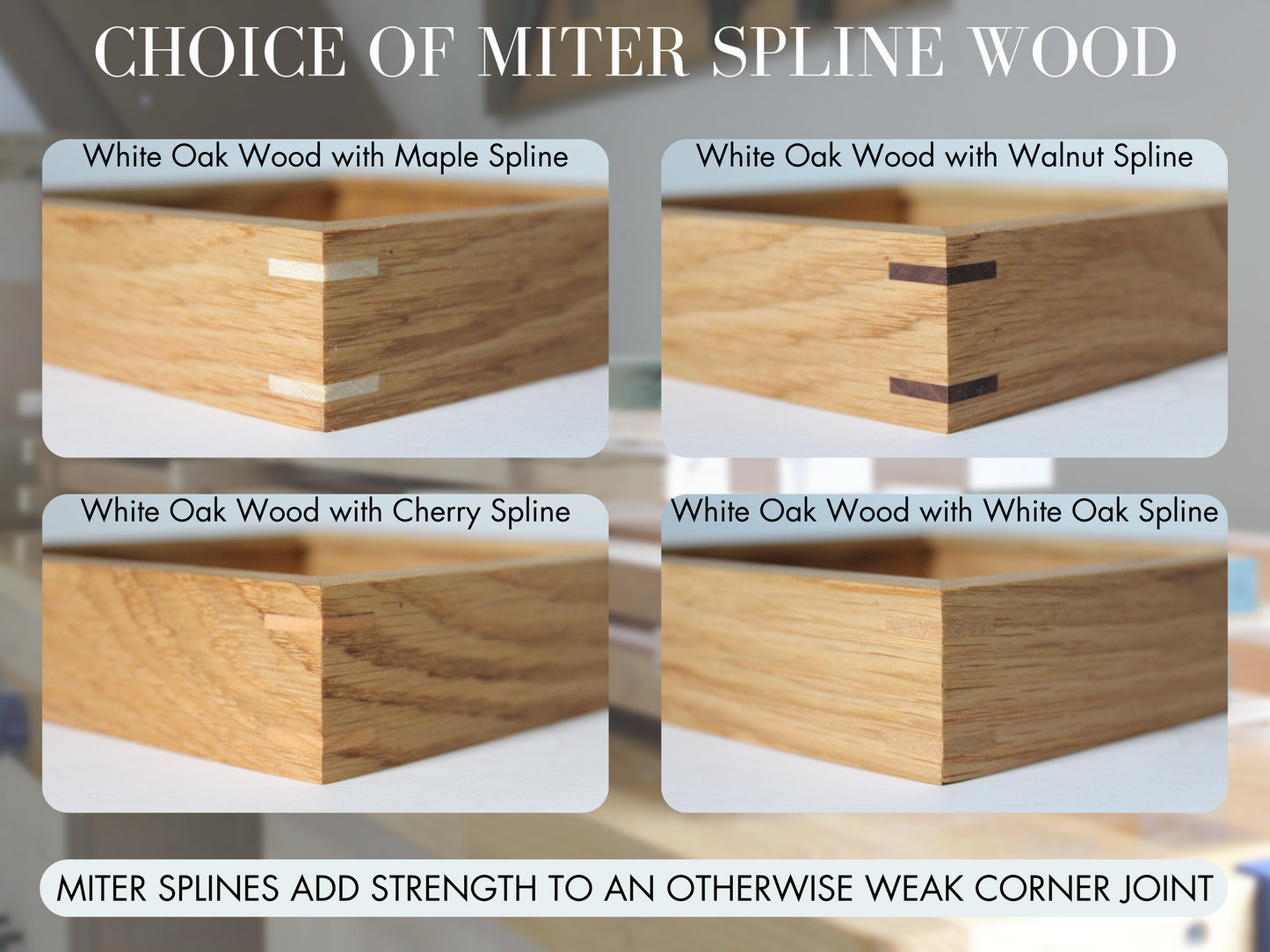 four different types of wood for furniture