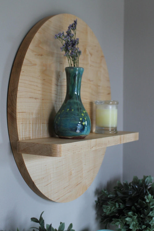 Round Wall Shelf - Maple