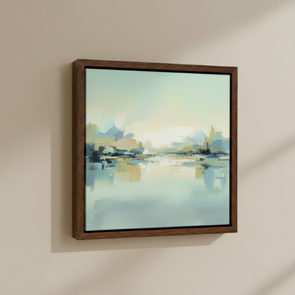 Floating Frame for Stretched Canvas Art - Walnut