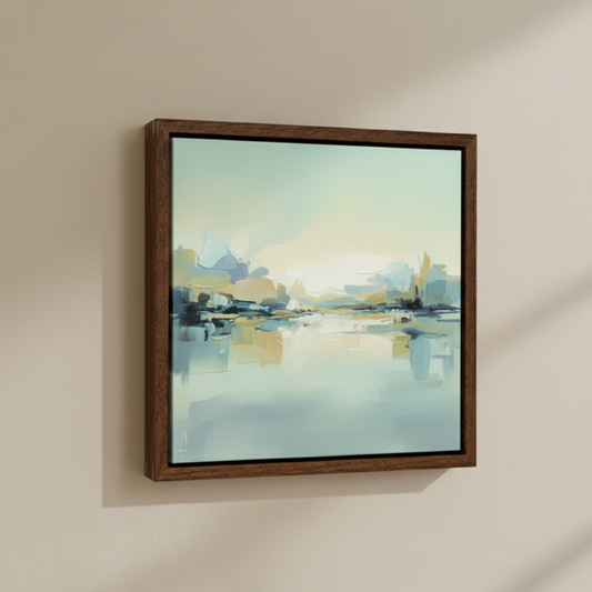 Floating Frame for Stretched Canvas Art - Walnut