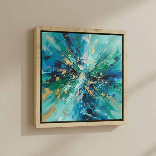 Floating Frame for Stretched Canvas Art - Maple