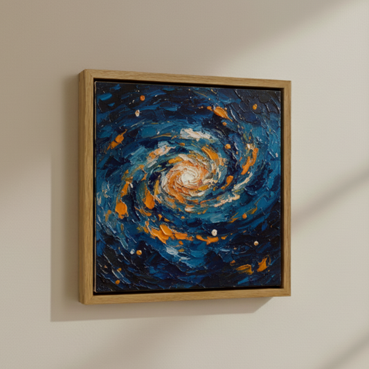 Floating Frame for Stretched Canvas Art - White Oak