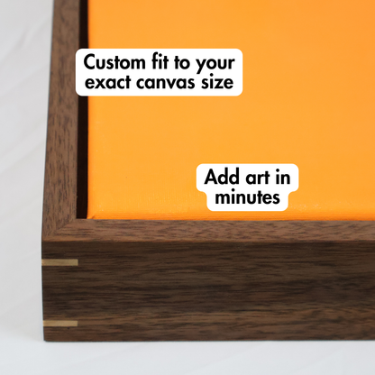 Floating Frame for Stretched Canvas Art - Walnut