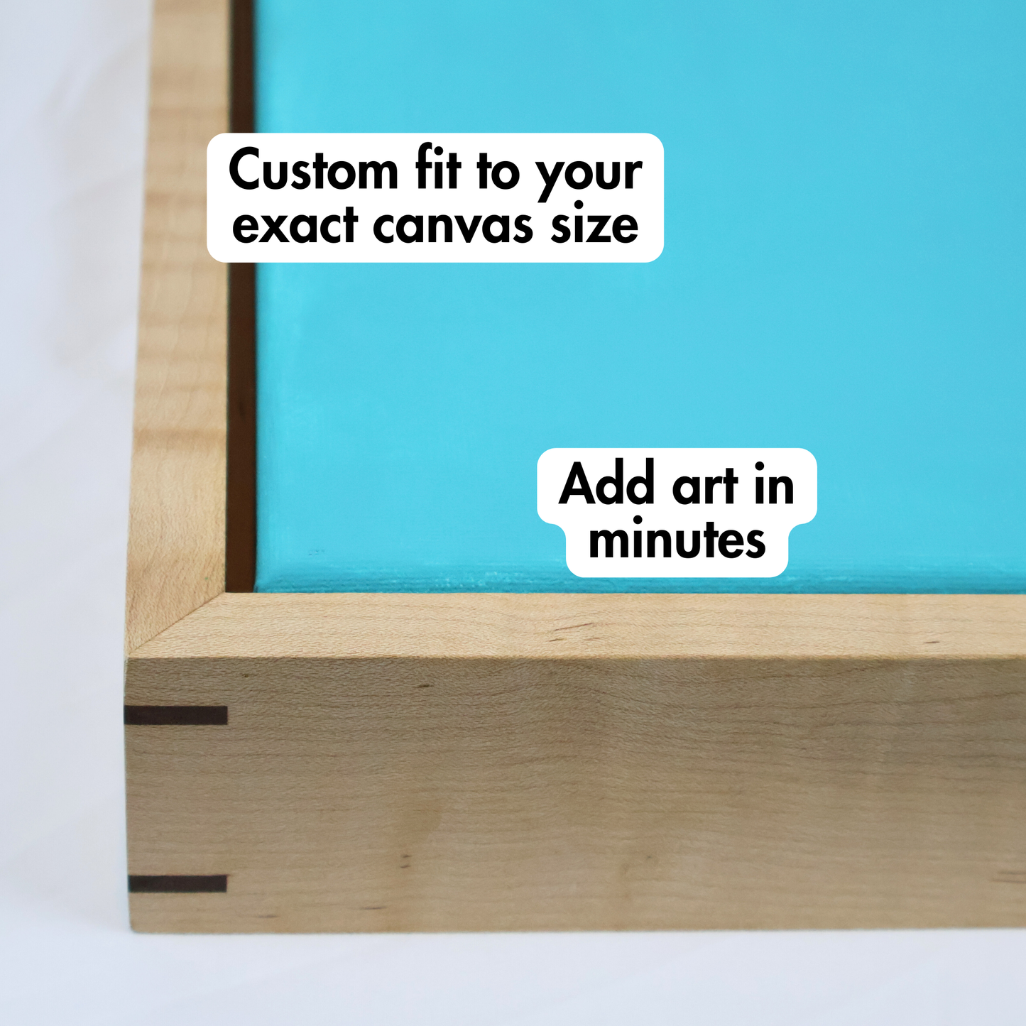 Floating Frame for Stretched Canvas Art - Maple
