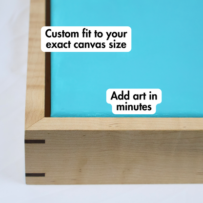 Floating Frame for Stretched Canvas Art - Maple