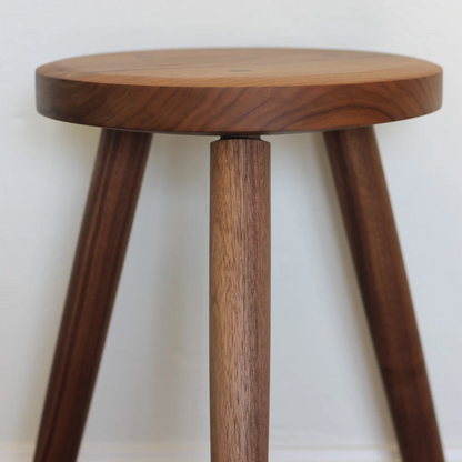 Walnut Tripod Side Table | 20″ Stool