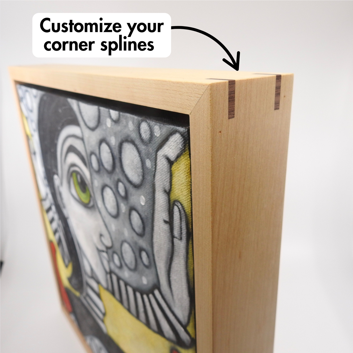 Floating Frame for Stretched Canvas Art - Maple