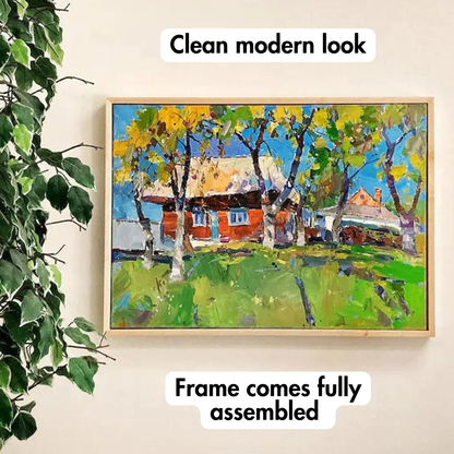 Floating Frame for Stretched Canvas Art - Maple