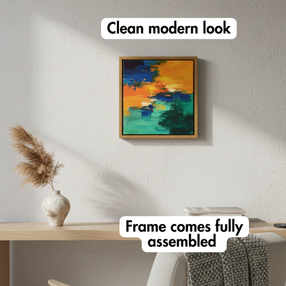 Floating Frame for Stretched Canvas Art - White Oak