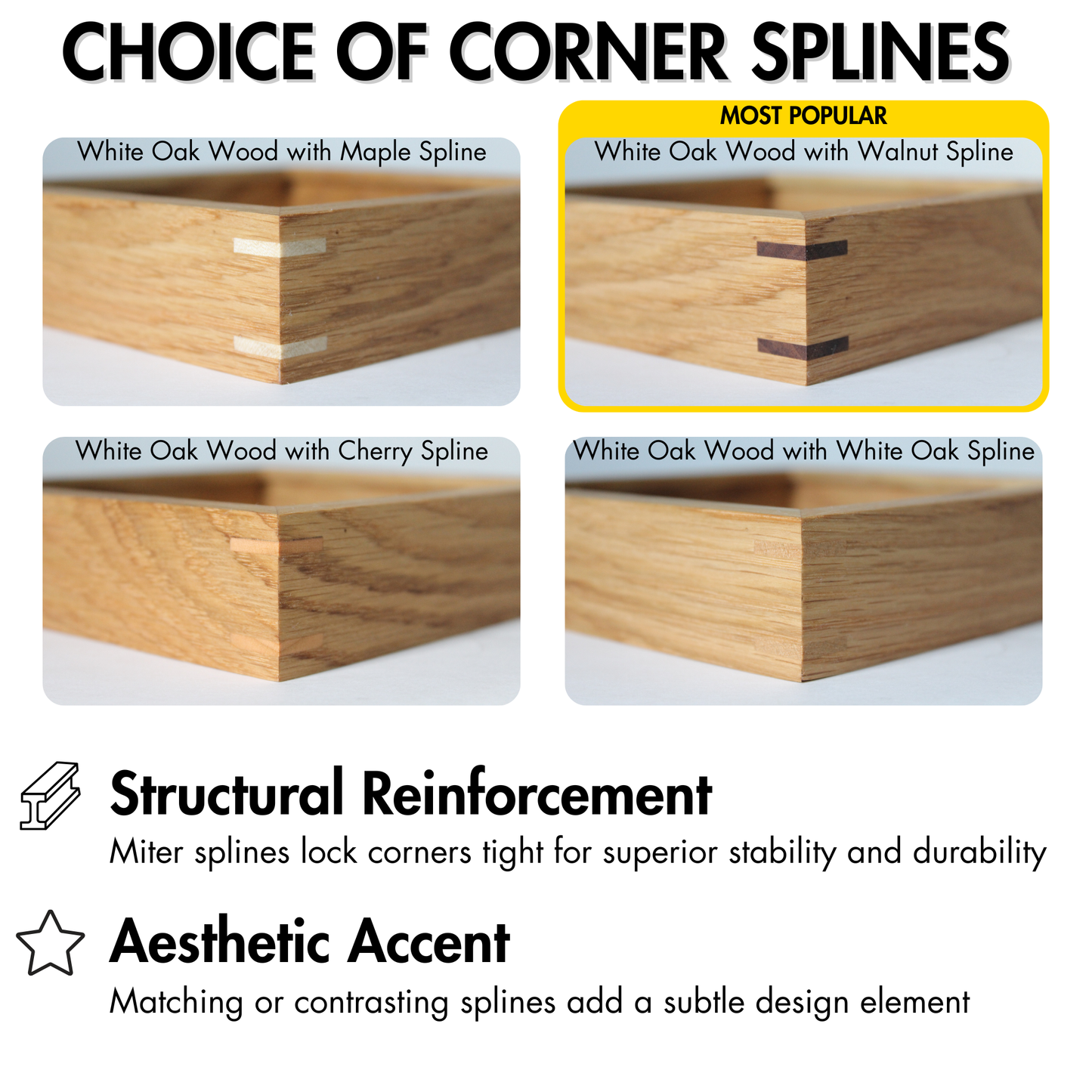 White Oak Floating Canvas Frame